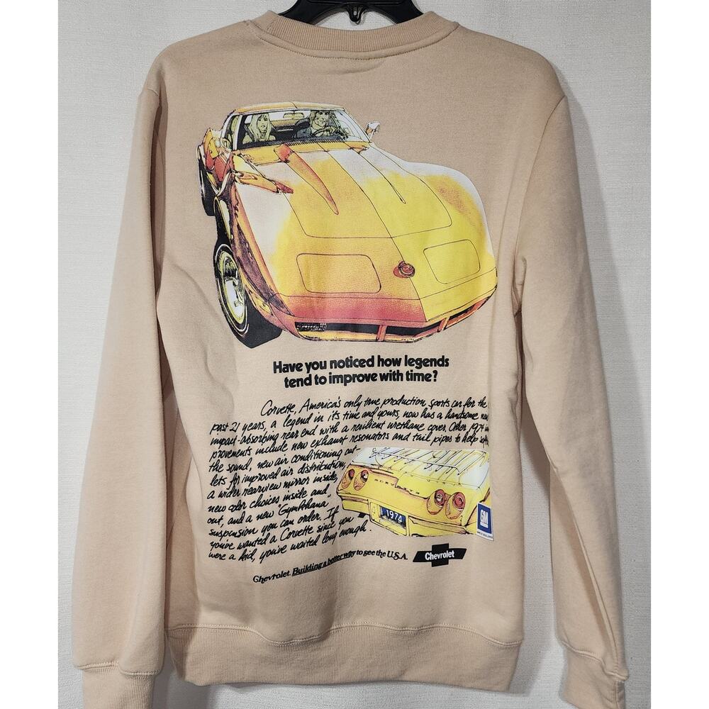 Chevrolet corvette sweatshirt men's Small -First picture is back of sweatshirt